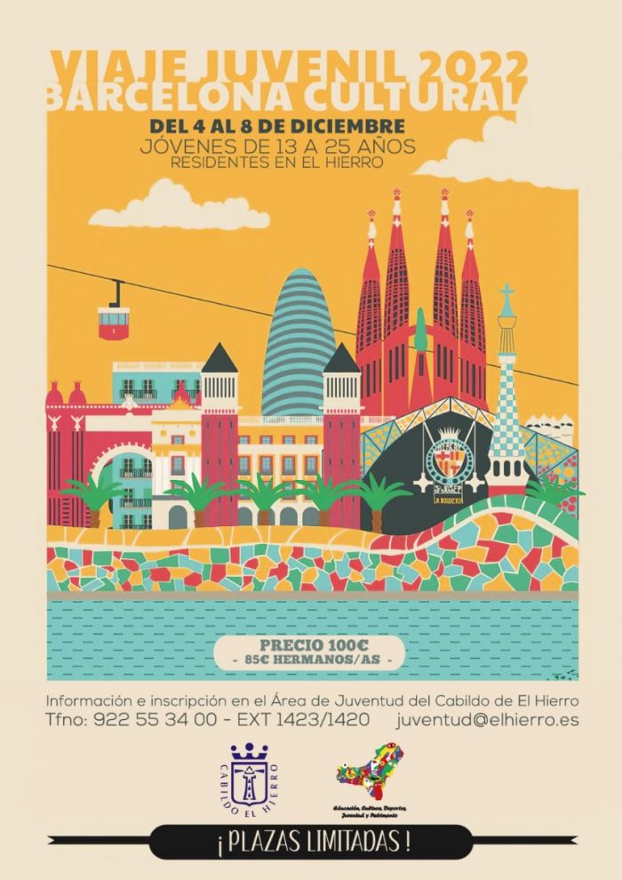 Cartel Viaje Juvenil 2022 Barcelona Cultural